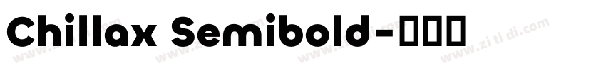 Chillax Semibold字体转换
